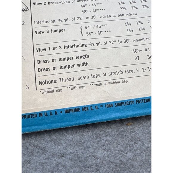 Vintage 1984 Simplicity 6537 Sewing Pattern Miss Size 10 12 14 Uncut - Picture 4 of 6